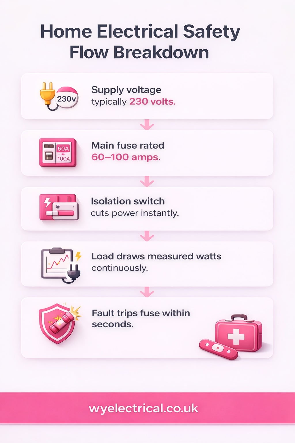 How electrical safety flow breakdown
