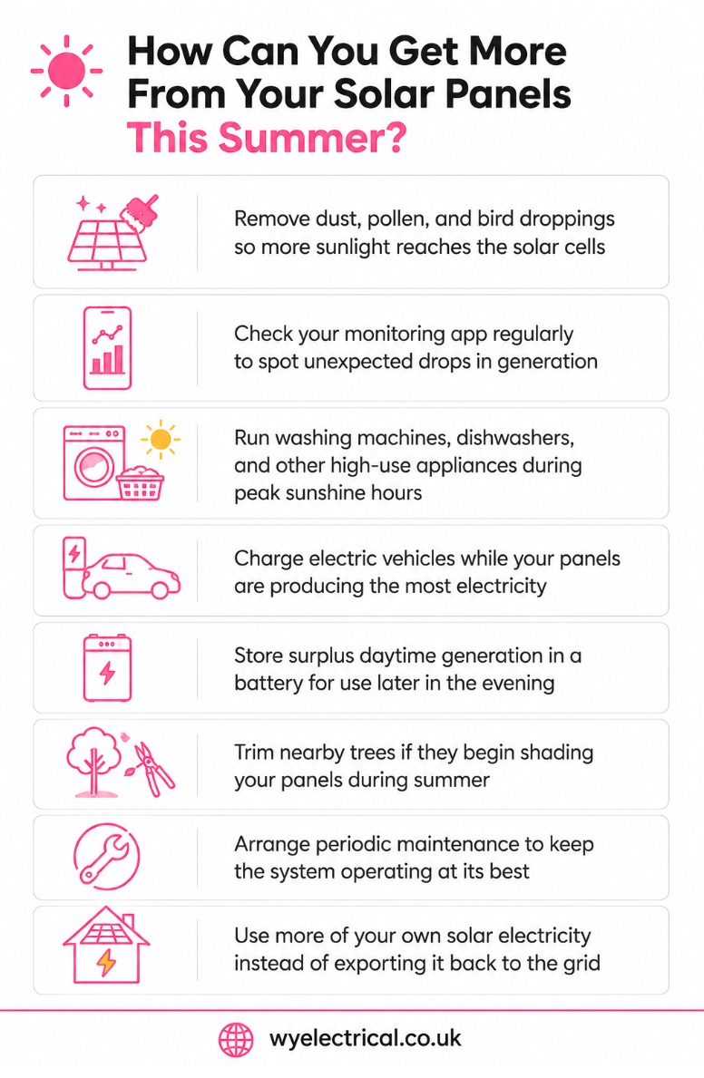 How can you get more from your solar panels this summer
