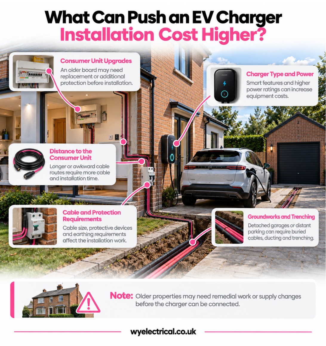 What can push an EV charger installation cost higher