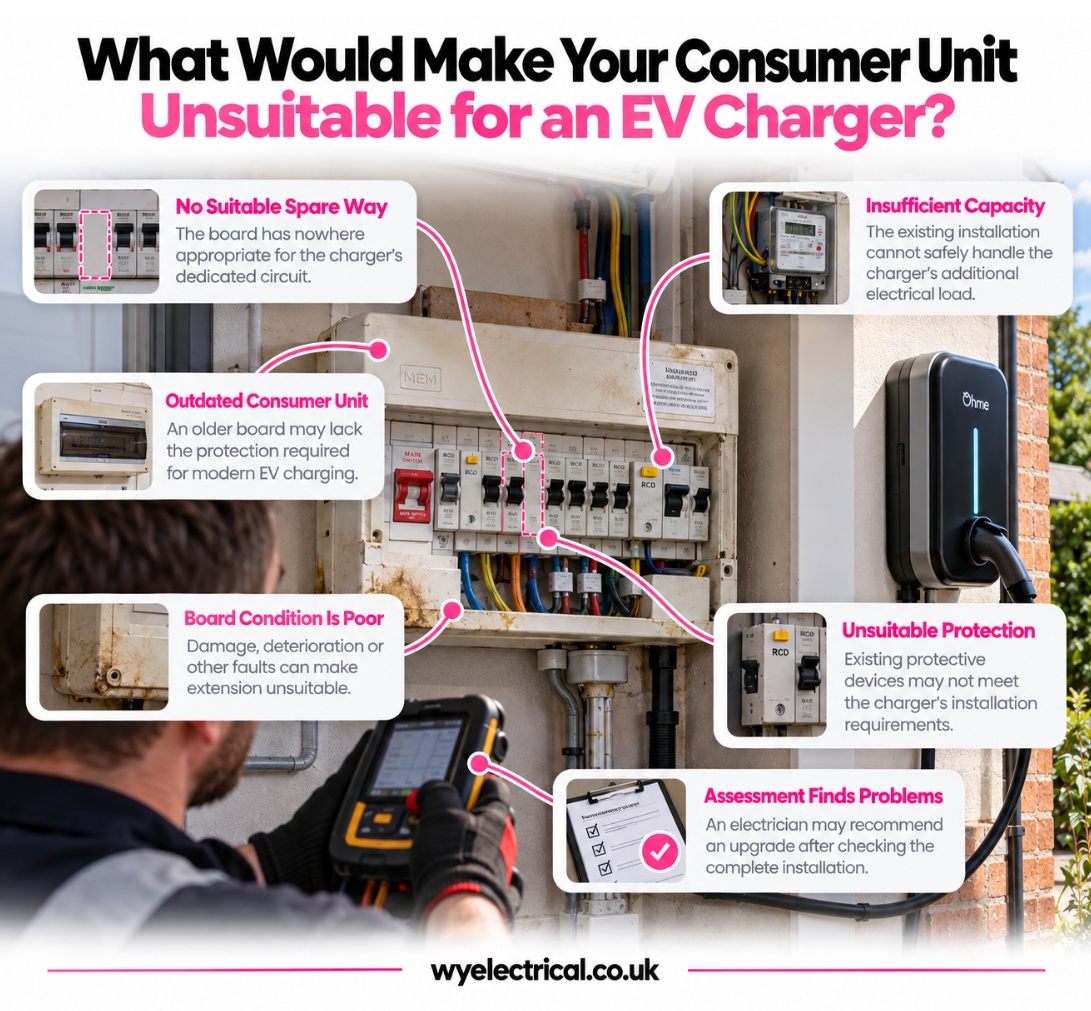 What would make your consumer unit unsuitable for an EV charger