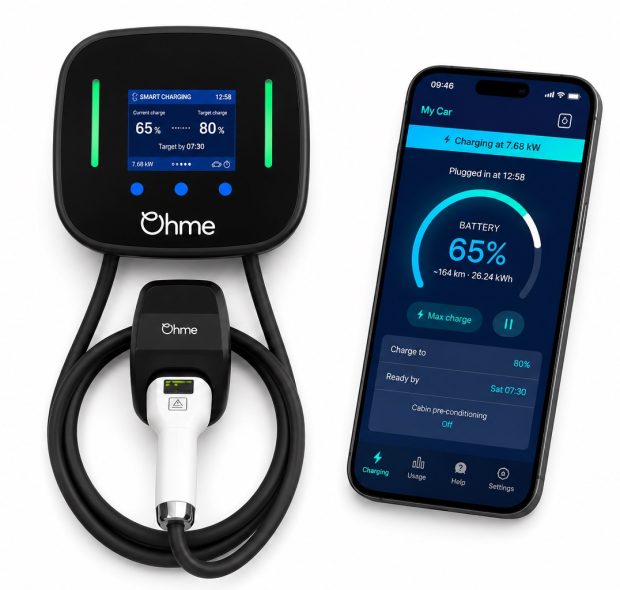 Ohme Hoem Pro App Dashboard Display